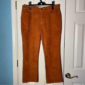 Corduroy Frame Denim Le High Ankle cropped slim leg fall pumpkin spice boho